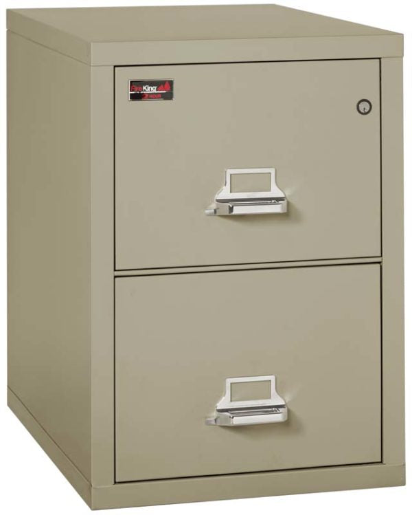 FireKing 2-2130-2 Two-Hour Two Drawer Vertical Legal Fire File Cabinet Pewter