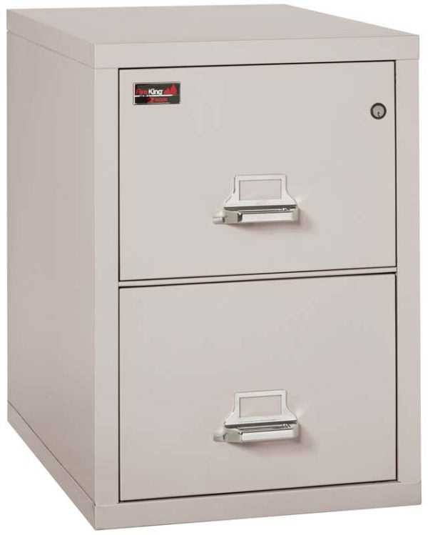 FireKing 2-2130-2 Two-Hour Two Drawer Vertical Legal Fire File Cabinet Platinum