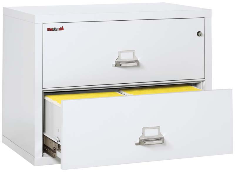 FireKing 2-3822-C Two Drawer 38" W Lateral Fire File Cabinet Arctic White
