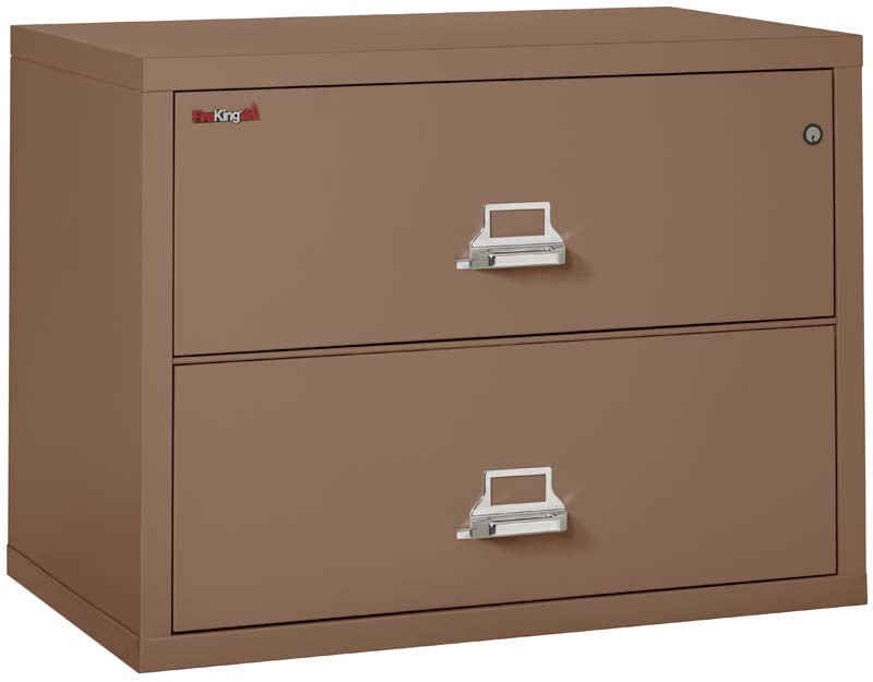 FireKing 2-3822-C Two Drawer 38&quot; W Lateral Fire File Cabinet Tan