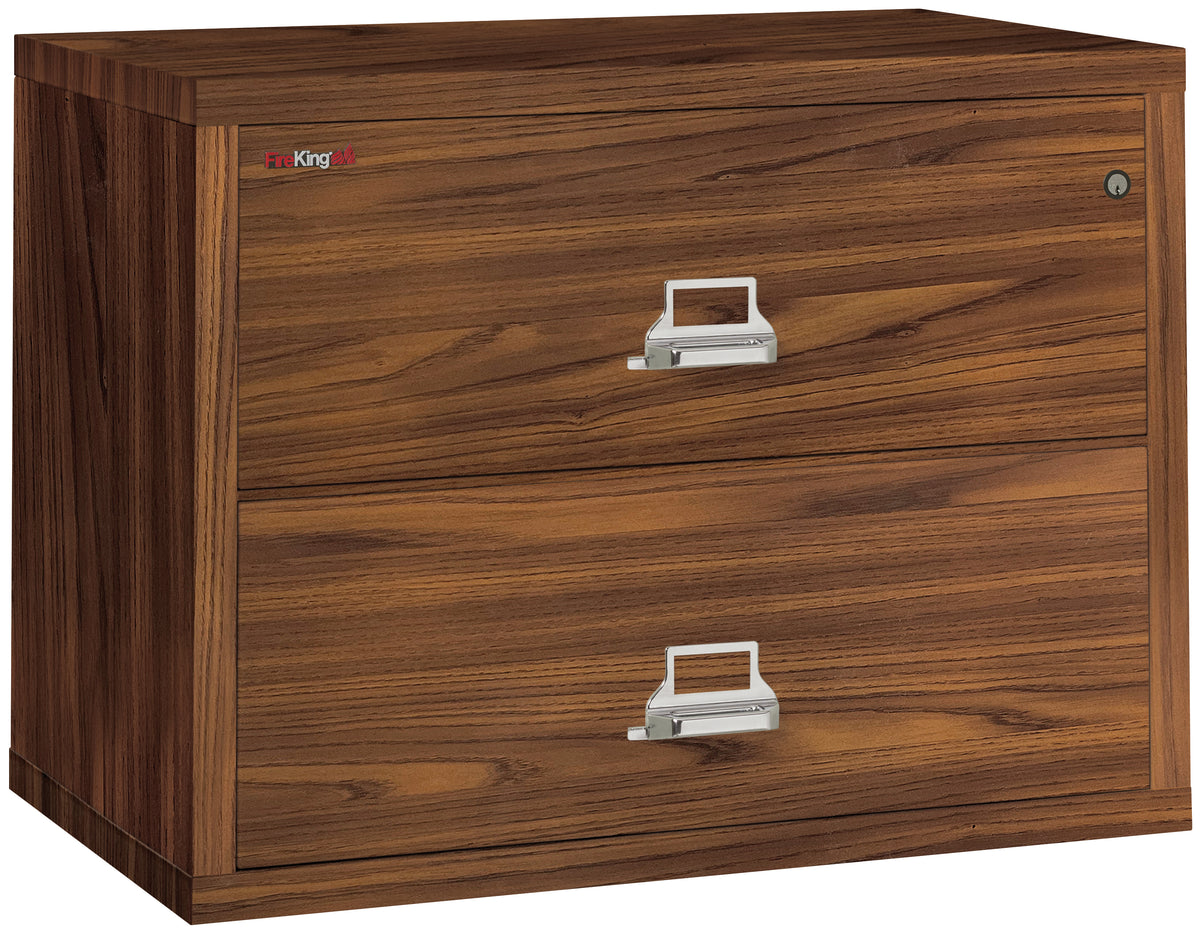 FireKing 2-3822-C Premium Designer Two Drawer 38&quot; W Lateral Fire File Cabinet Light Chestnut