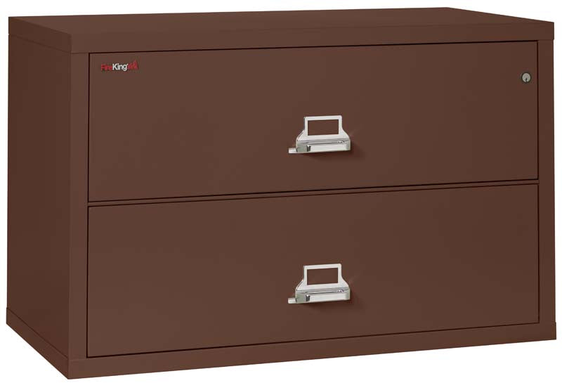 FireKing 2-4422-C Two Drawer 44&quot; W Lateral Fire File Cabinet Brown