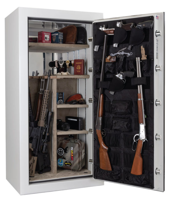 AMSEC BFII6032 Gun &amp; Rifle Safe Pearl White Door Open
