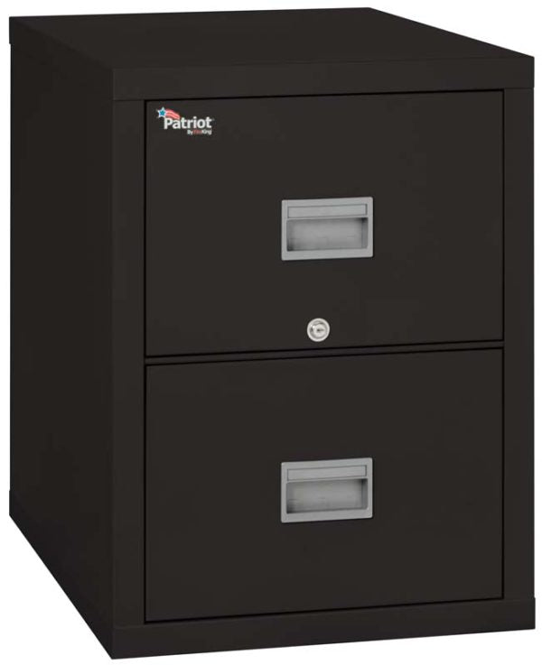 FireKing 2P1831-C 2 Drawer Patriot Vertical File Cabinet Black