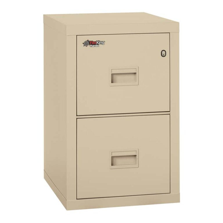 FireKing 2R1822-C Two Drawer Turtle Vertical 22" D Fire File Cabinet Parchment