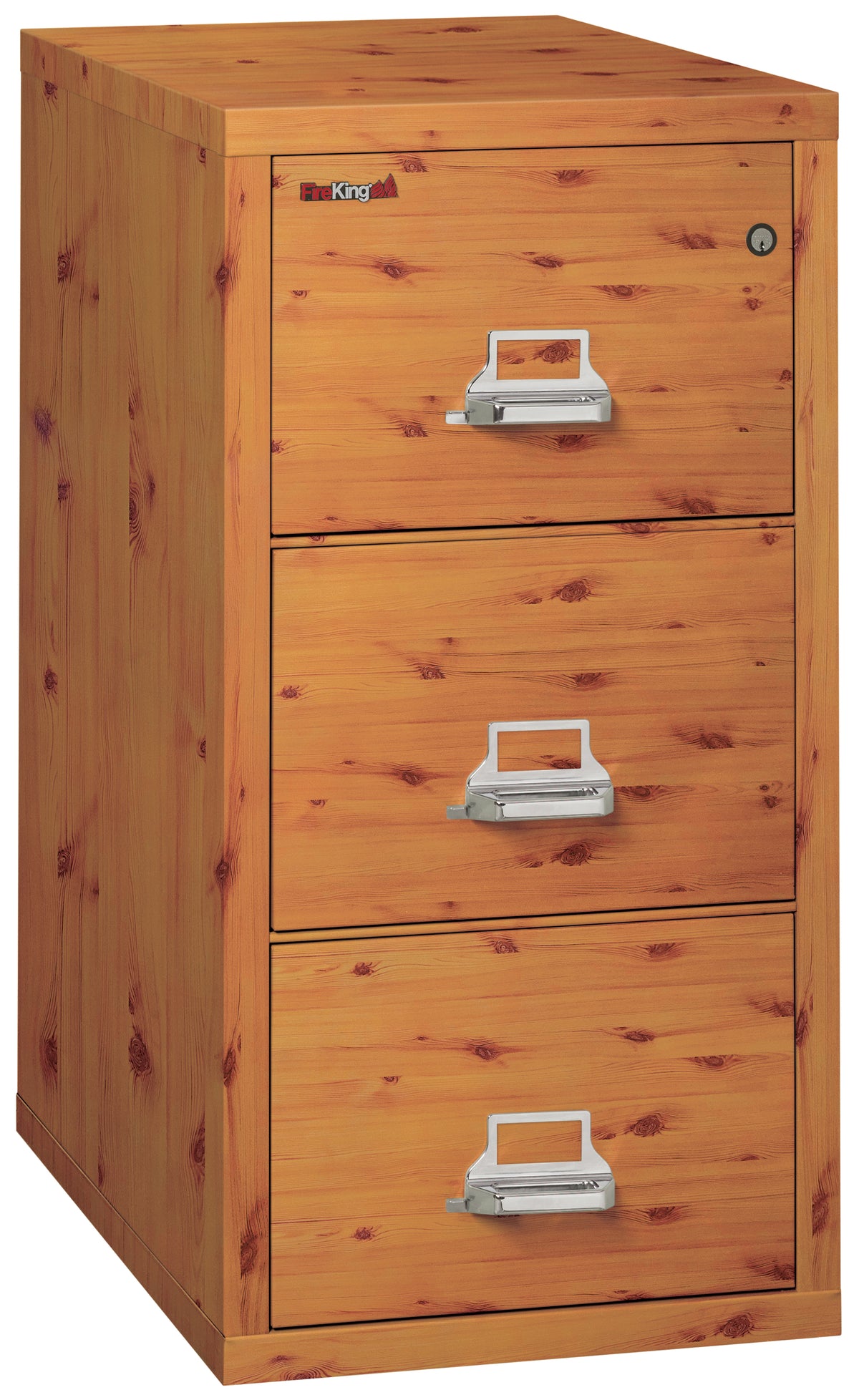 FireKing 3-2131-C Premium Designer Three Drawer Legal 31&quot; D Fire File Cabinet Pine