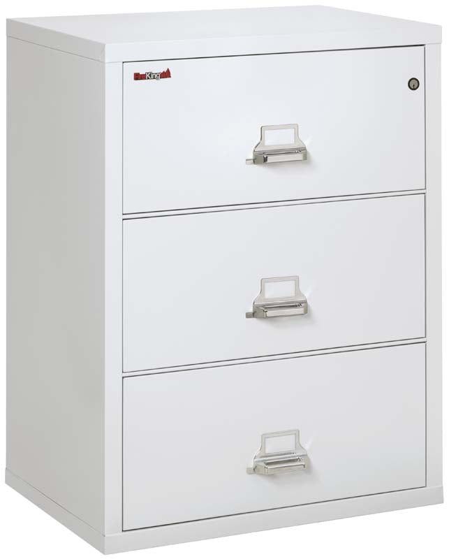 FireKing 3-3122-C Four Drawer 31&quot; W Lateral Fire File Cabinet Arctic White