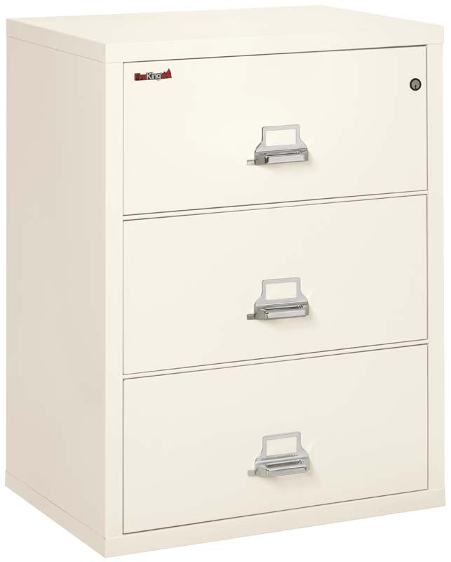 FireKing 3-3122-C Four Drawer 31&quot; W Lateral Fire File Cabinet Ivory White