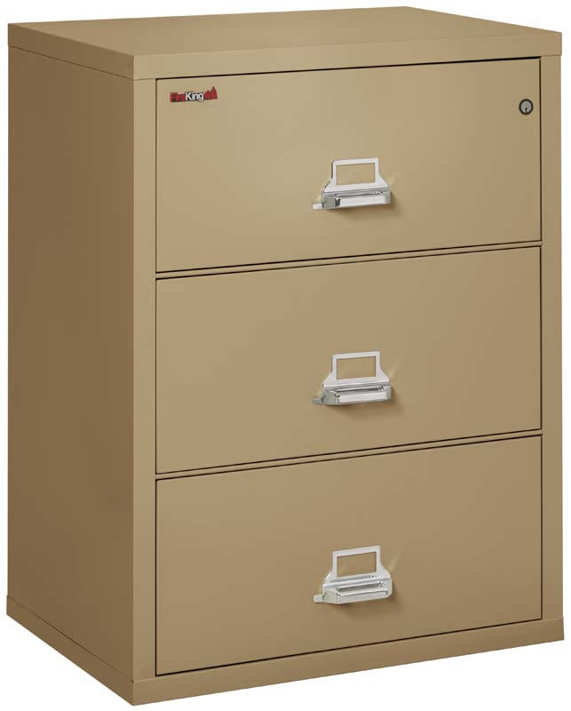 FireKing 3-3122-C Four Drawer 31&quot; W Lateral Fire File Cabinet Sand