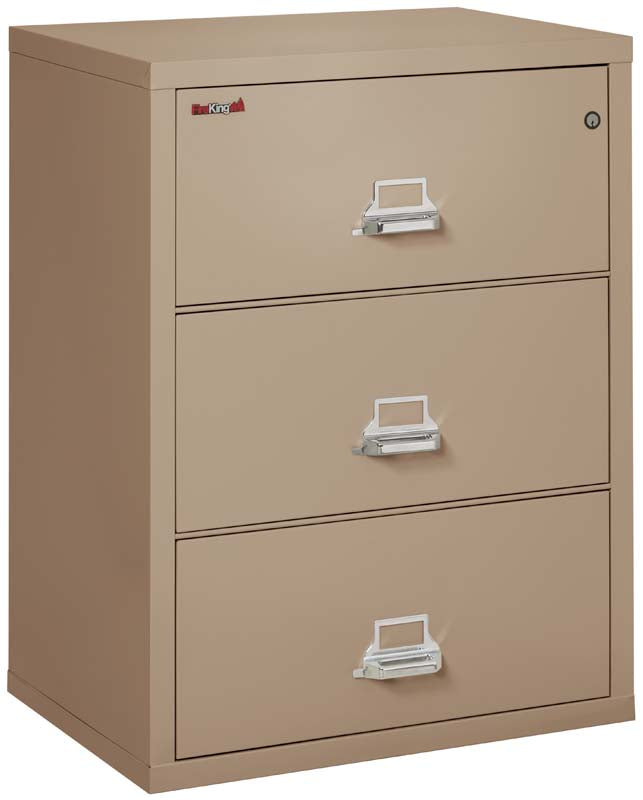 FireKing 3-3122-C Four Drawer 31&quot; W Lateral Fire File Cabinet Taupe
