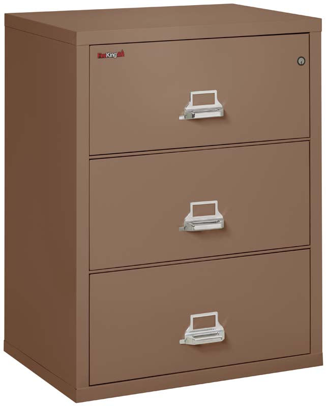 FireKing 3-3122-C Four Drawer 31&quot; W Lateral Fire File Cabinet Tan