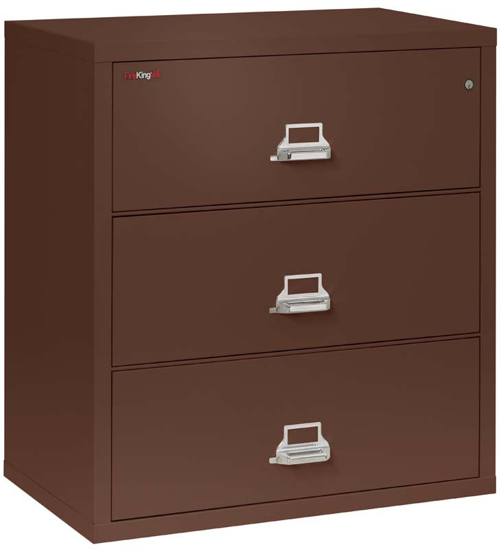 FireKing 3-3822-C Three Drawer 38&quot; W Lateral Fire File Cabinet Brown