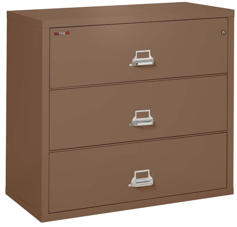 FireKing 3-4422-C Three Drawer 44&quot; W Lateral Fire File Cabinet Tan