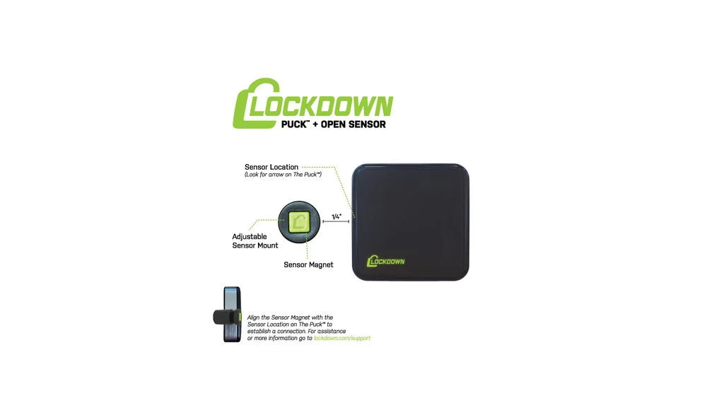 Lockdown The Puck WiFi Safe Monitor &amp; Alarm System with Sensor