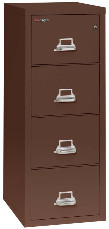 FireKing 4-1825-C Four Drawer Letter 25&quot; D Fire File Cabinet Brown