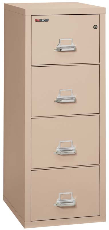 FireKing 4-1825-C Four Drawer Letter 25&quot; D Fire File Cabinet Champagne