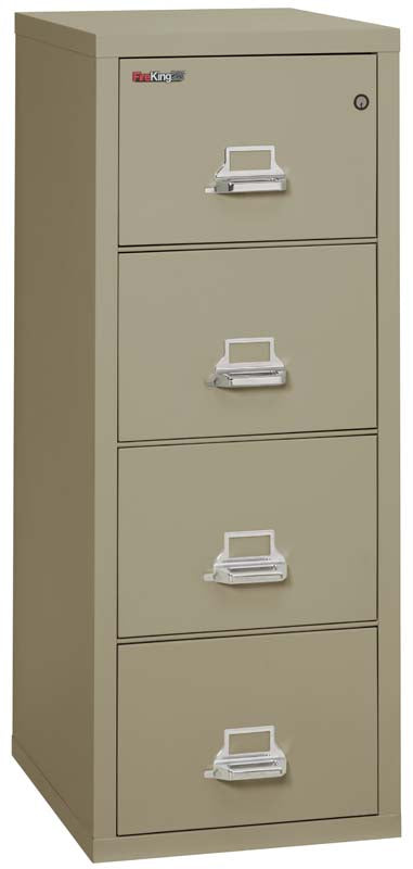 FireKing 4-1825-C Four Drawer Letter 25&quot; D Fire File Cabinet Pewter