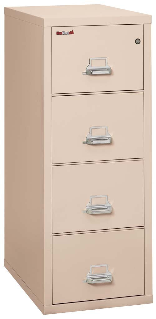FireKing 4-1831-C Four Drawer Letter 31&quot; D Fire File Cabinet Champagne