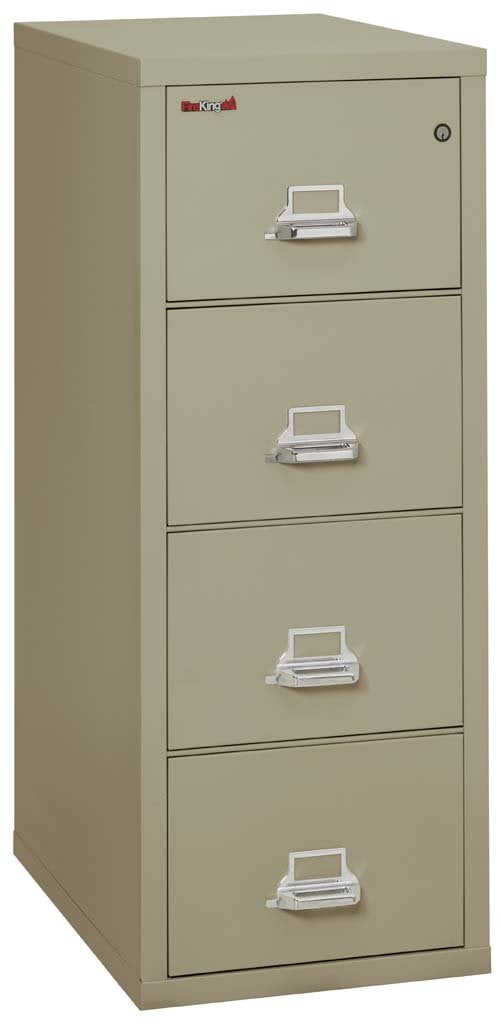 FireKing 4-1831-C Four Drawer Letter 31&quot; D Fire File Cabinet Pewter