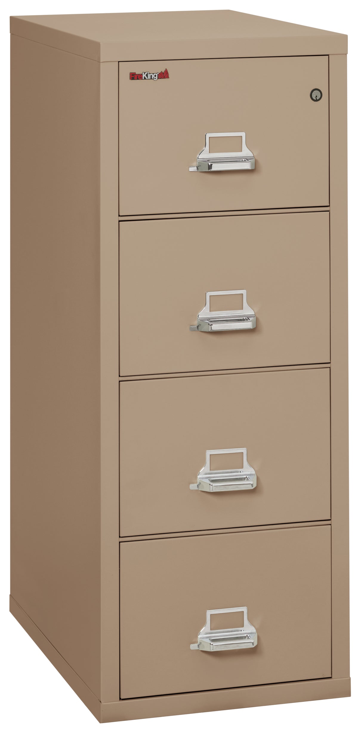 FireKing 4-1831-C Four Drawer Letter 31&quot; D Fire File Cabinet Taupe