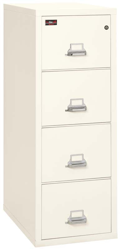 FireKing 4-2157-2 Two Hour Four Drawer Vertical Legal Fire File Cabinet Ivory White