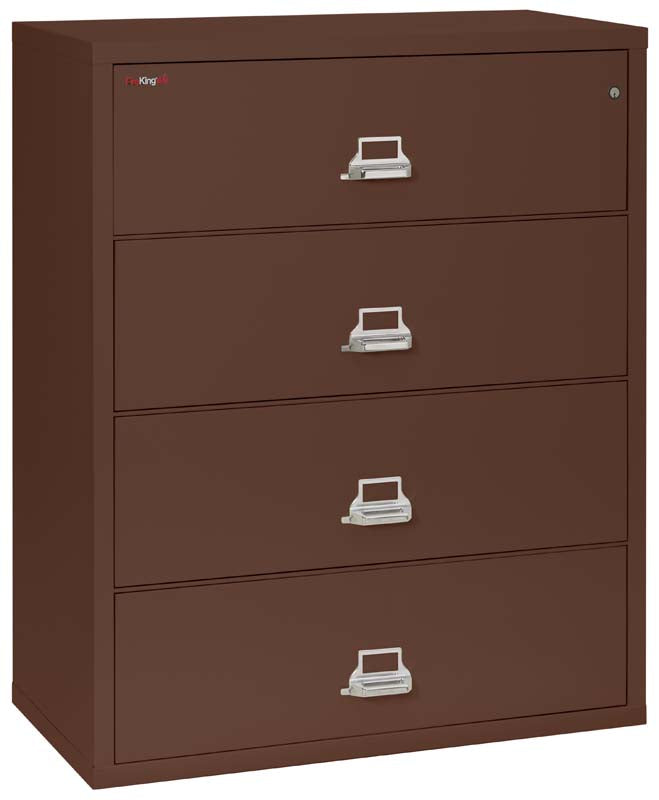 FireKing 4-4422-C Four Drawer 44&quot; W Lateral Fire File Cabinet Brown