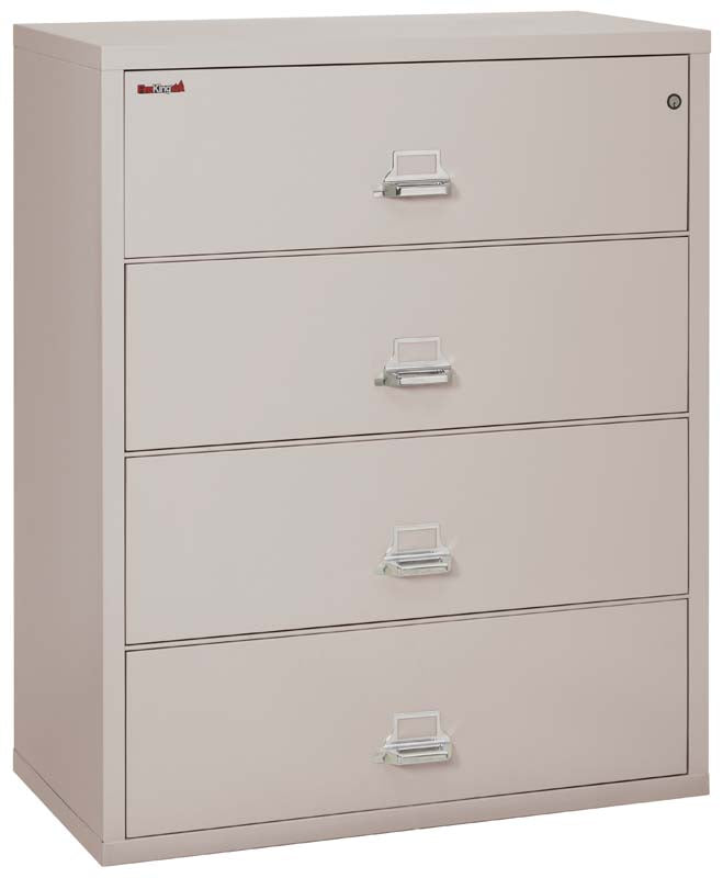 FireKing 4-4422-C Four Drawer 44&quot; W Lateral Fire File Cabinet Platinum