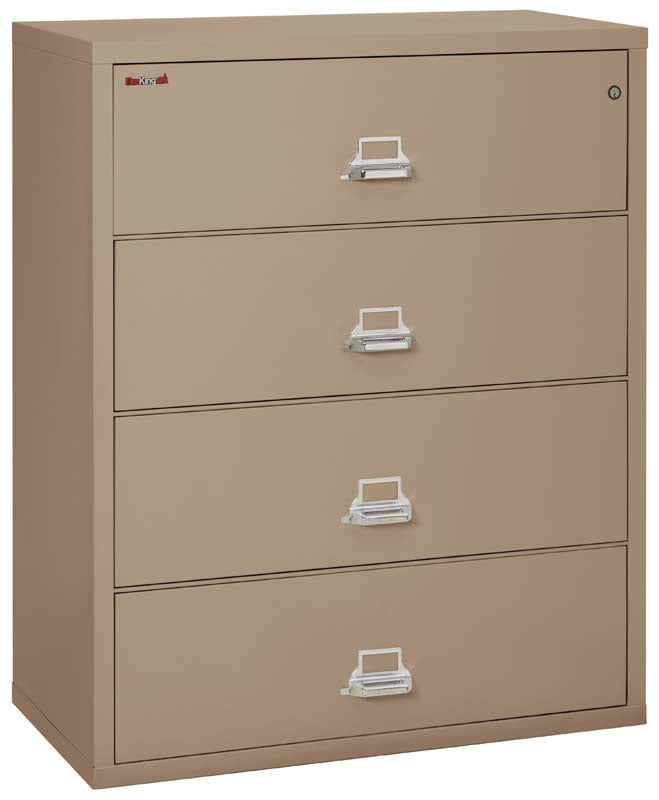 FireKing 4-4422-C Four Drawer 44&quot; W Lateral Fire File Cabinet Taupe