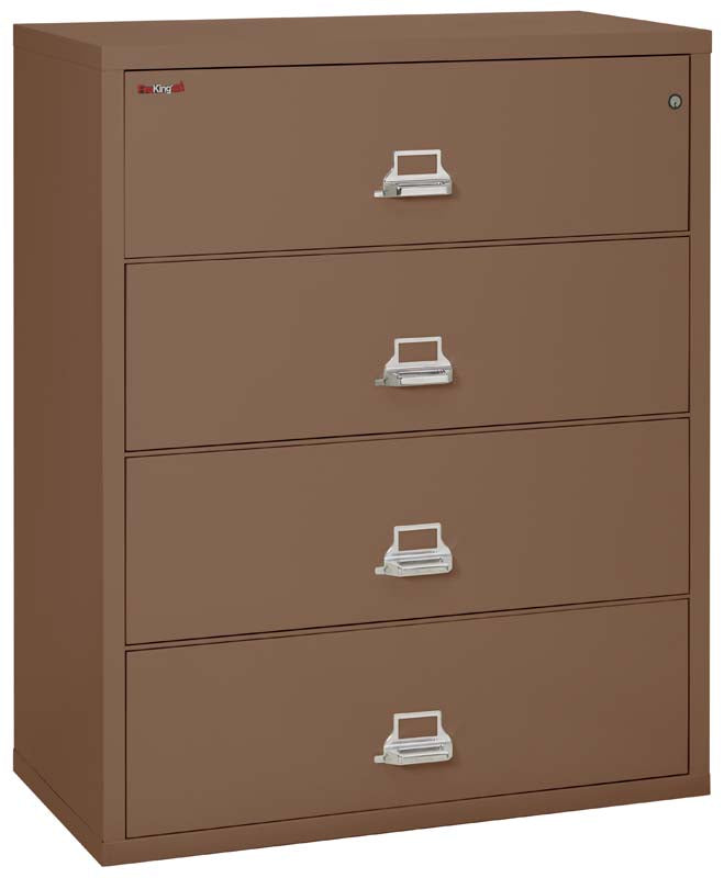 FireKing 4-4422-C Four Drawer 44&quot; W Lateral Fire File Cabinet Tan
