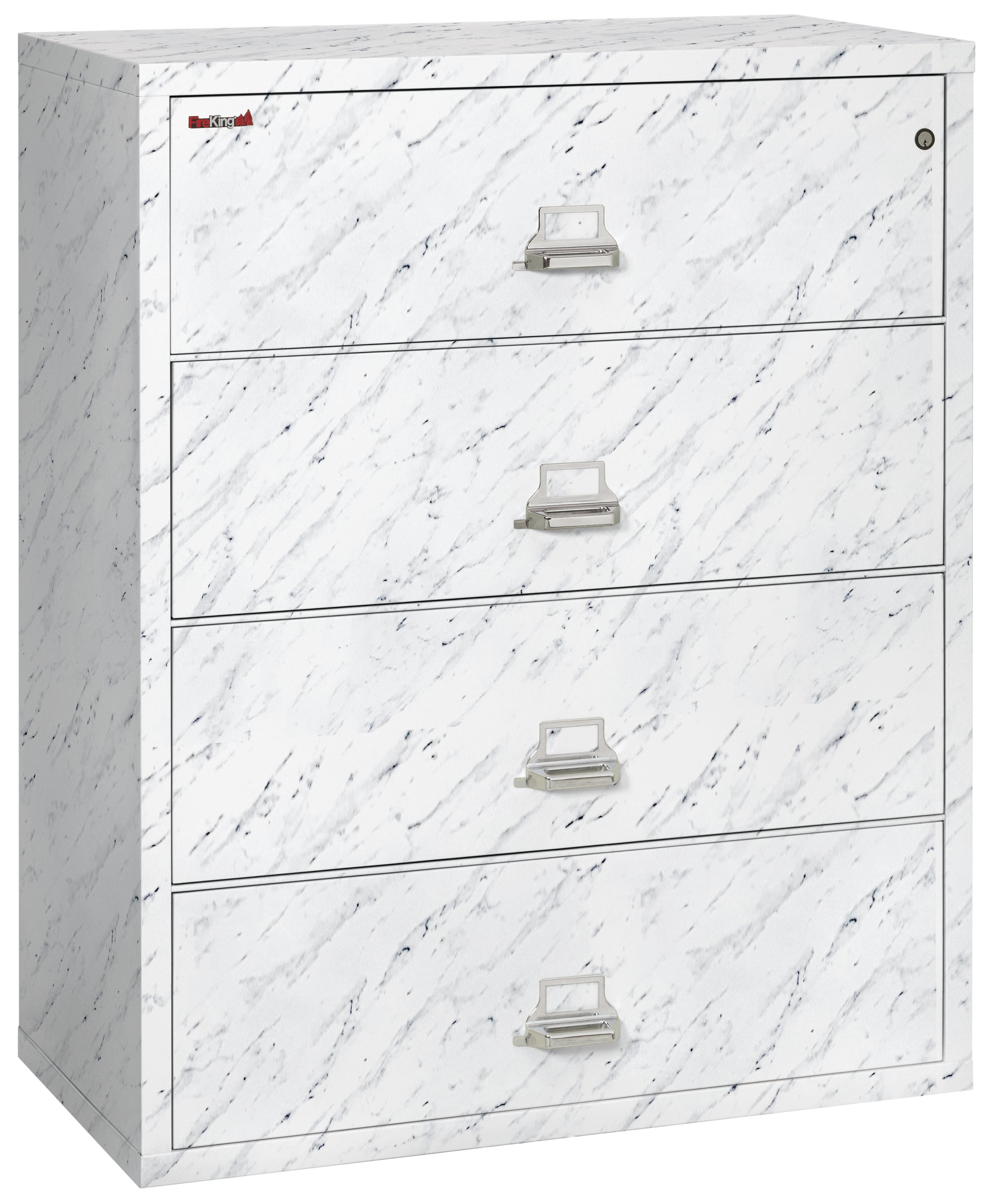 FireKing 4-4422-C Premium Designer Four Drawer 44" W Lateral Fire File Cabinet Calcutta Marble