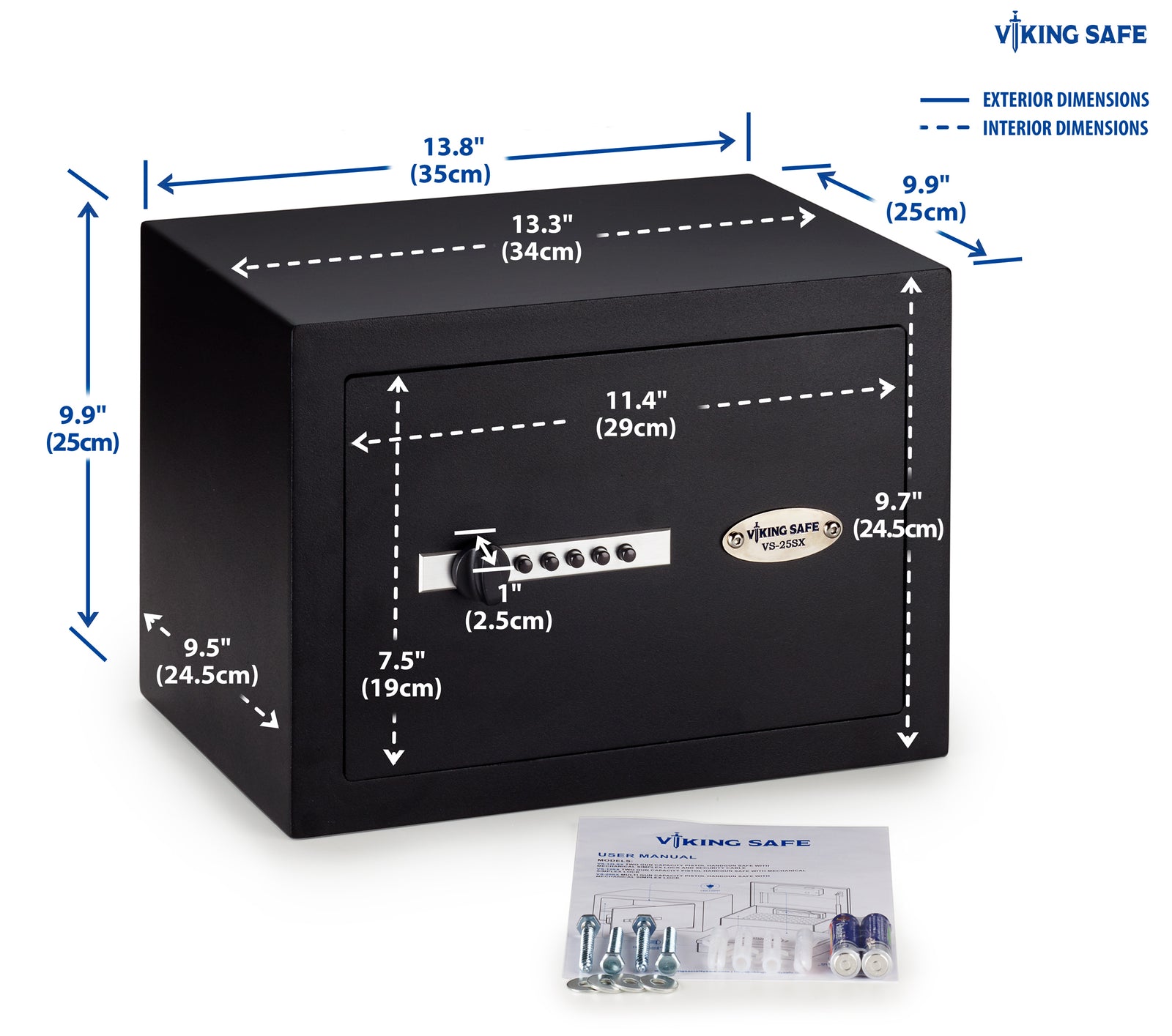 Viking VS-25SX Multi Handgun Safe with Simplex Lock