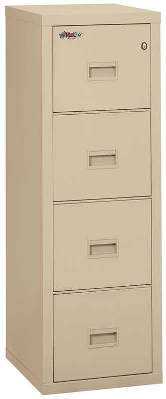 FireKing 4R1822-C Four Drawer Turtle Vertical 22" D Fire File Cabinet Parchment