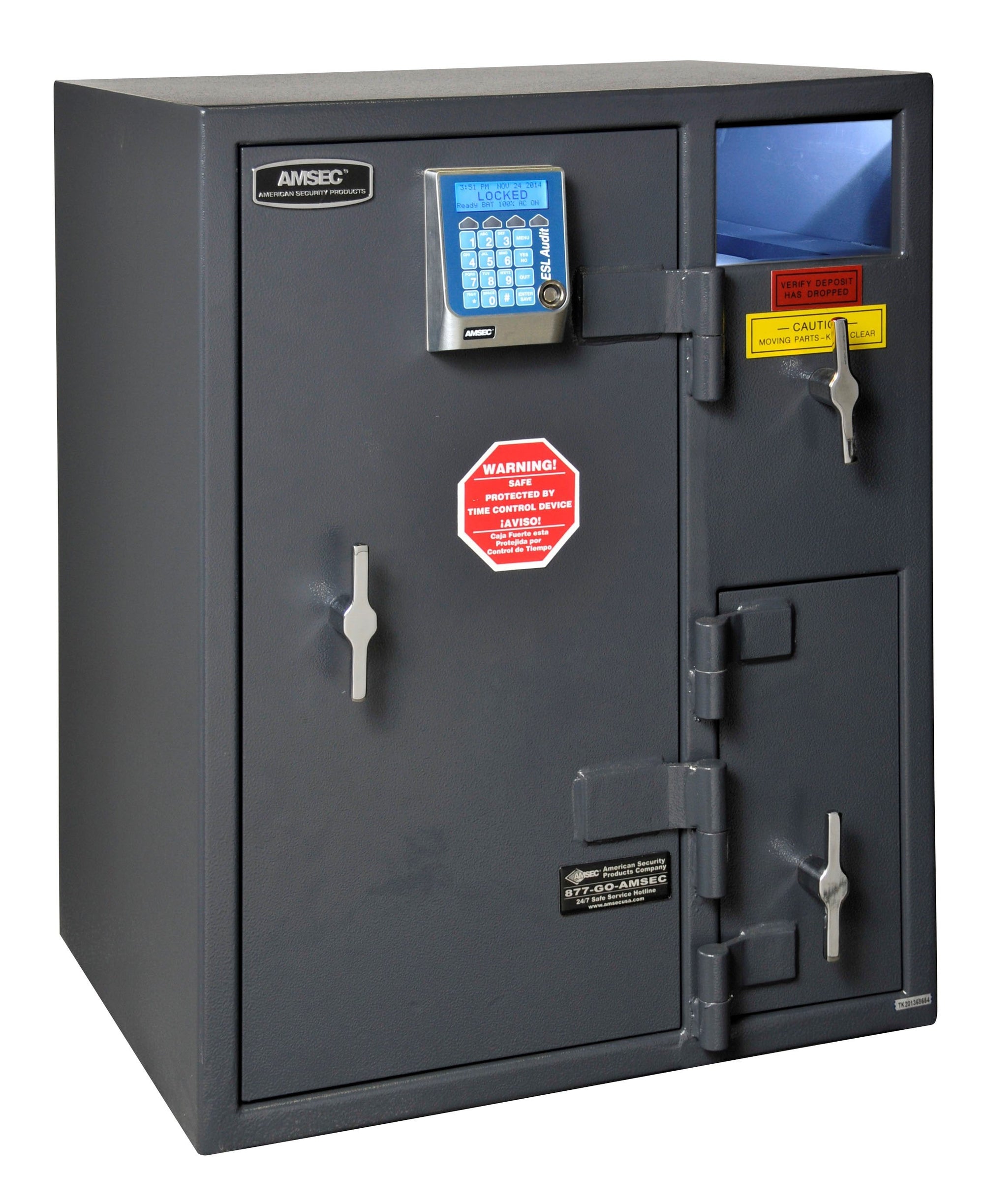 AMSEC RMM3214ESLAudit-R C-Store 2 Door Cash Management Safe with ESLAudit II