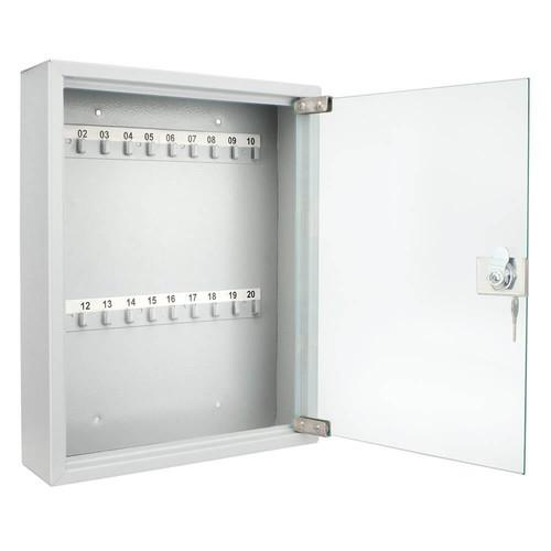 Barska CB12952 20 Keys Lock Box Grey with Glass Door