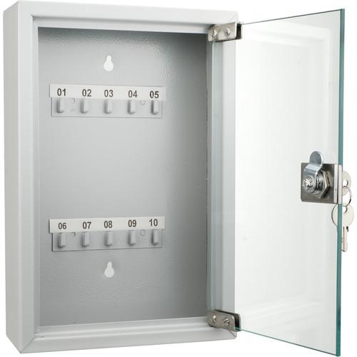 Barska CB12986 10 Keys Lock Box Grey with Glass Door