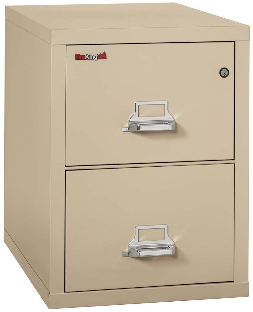 FireKing 2-1831-C Two Drawer Letter 31" D Fire File Cabinet Parchment