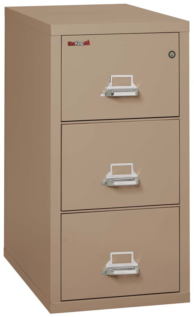 FireKing 3-1831-C Three Drawer Letter 31&quot; D Fire File Cabinet Taupe
