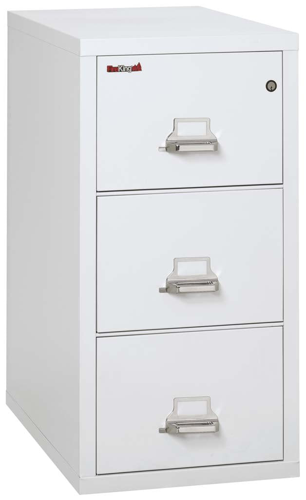 FireKing 3-2131-C Three Drawer Legal 31&quot; D Fire File Cabinet Arctic White