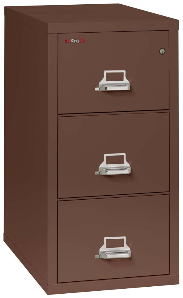 FireKing 3-2131-C Three Drawer Legal 31&quot; D Fire File Cabinet Brown