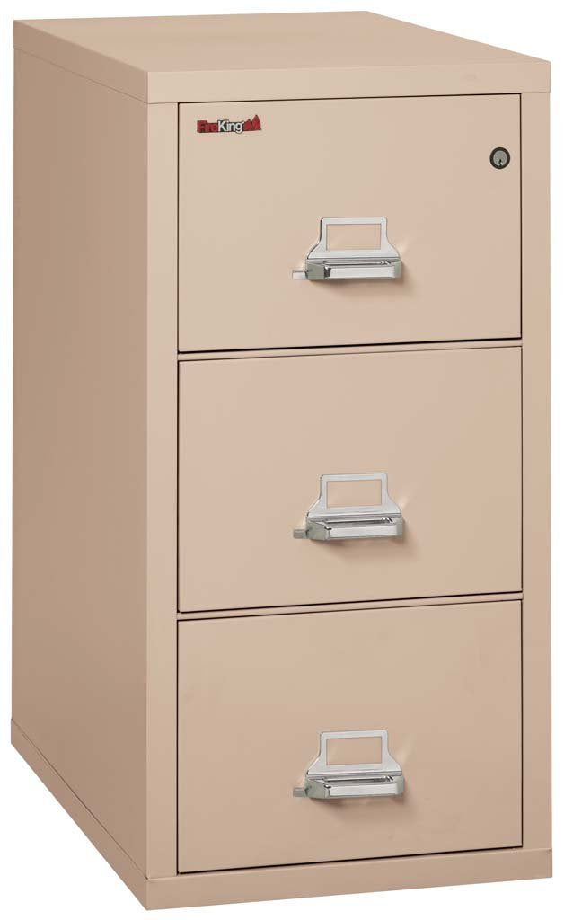 FireKing 3-2131-C Three Drawer Legal 31&quot; D Fire File Cabinet Champagne