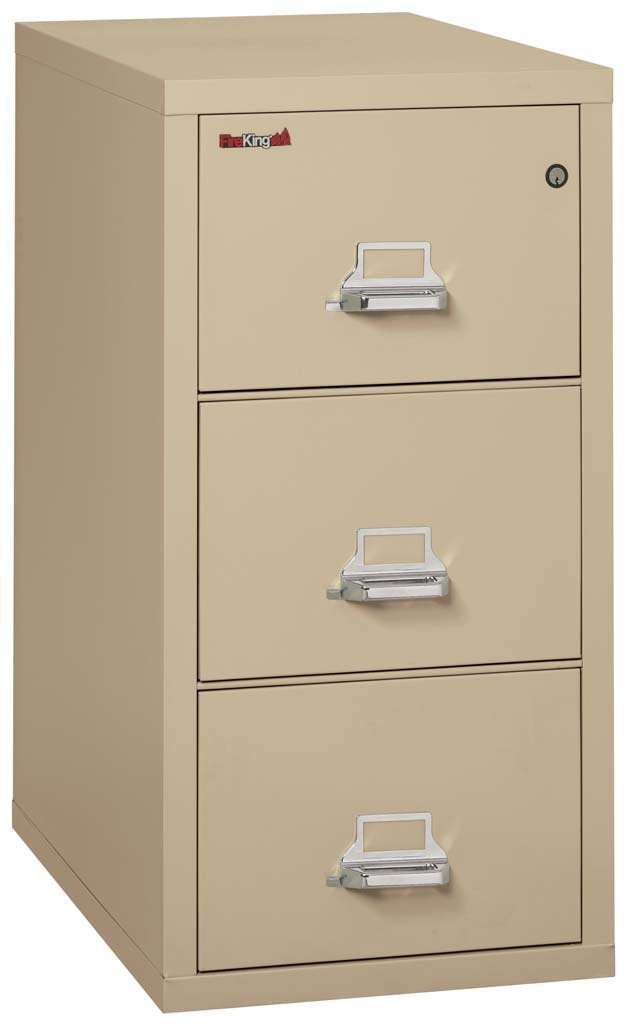 FireKing 3-2131-C Three Drawer Legal 31&quot; D Fire File Cabinet Parchment