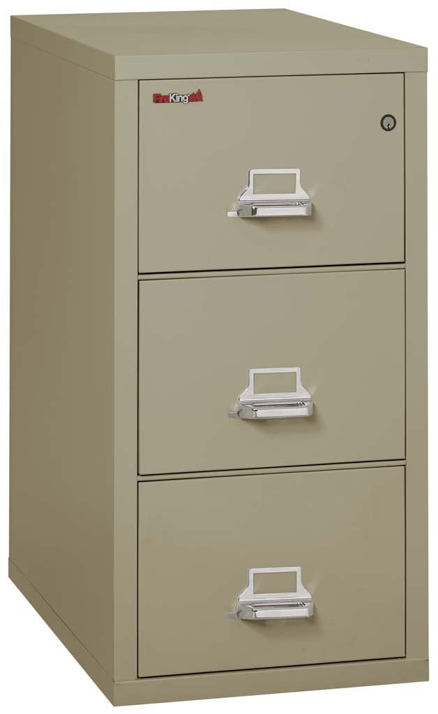 FireKing 3-2131-C Three Drawer Legal 31&quot; D Fire File Cabinet Pewter