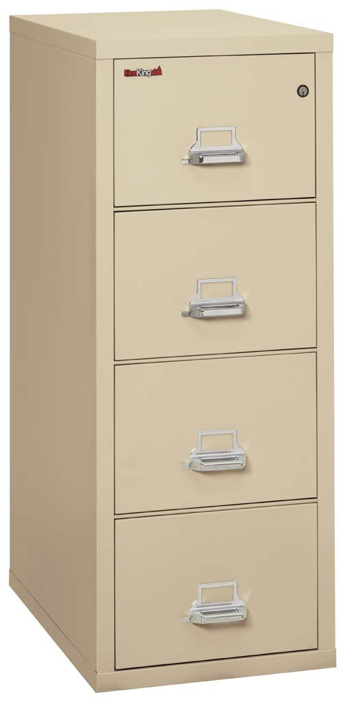 FireKing 4-2131-C Four Drawer Legal 31&quot; D Fire File Cabinet Parchment