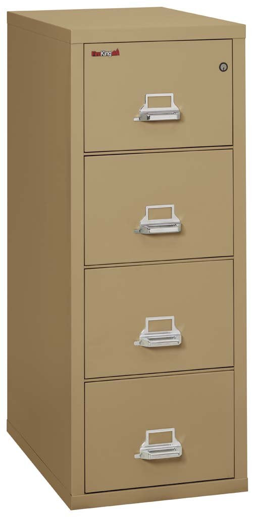 FireKing 4-2131-C Four Drawer Legal 31&quot; D Fire File Cabinet Sand
