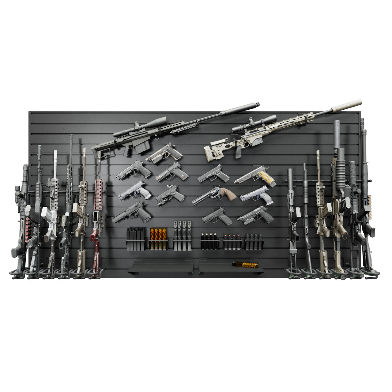 Hold Up Displays Tactical Wall Package HD107 full front