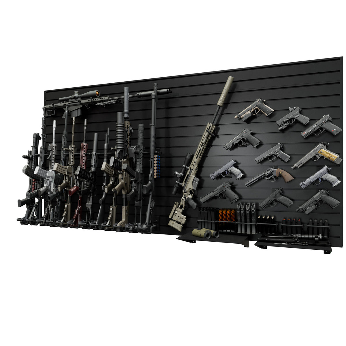 Hold Up Displays Tactical Wall Package HD107 full right