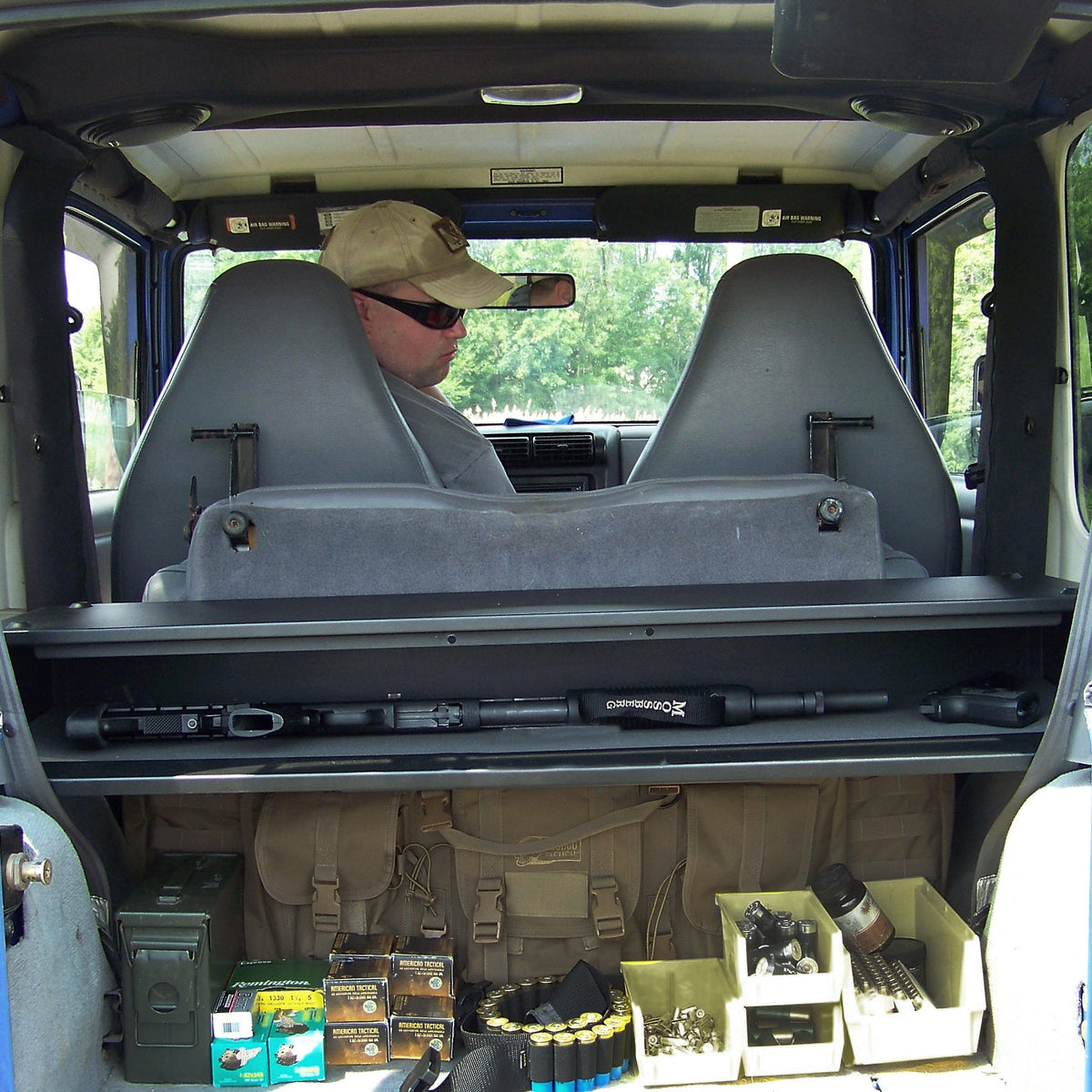 SecureIt Fast Box Model 47 Hidden Gun Safe FB-47-01 Installed in back of vehicle