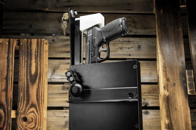 Kwick Strike Quick Access Vehicle Handgun Safe with Keys