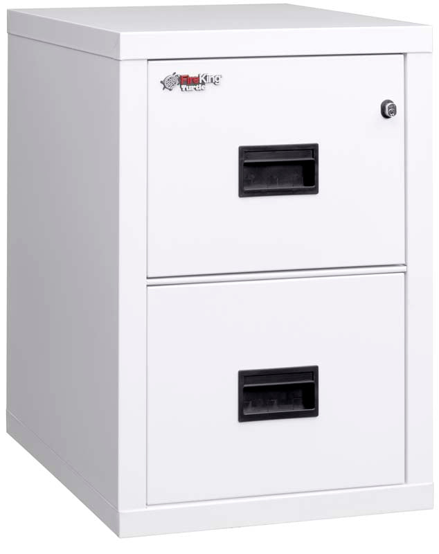 FireKing 2R1822-C Two Drawer Turtle Vertical 22&quot; D Fire File Cabinet Arctic White