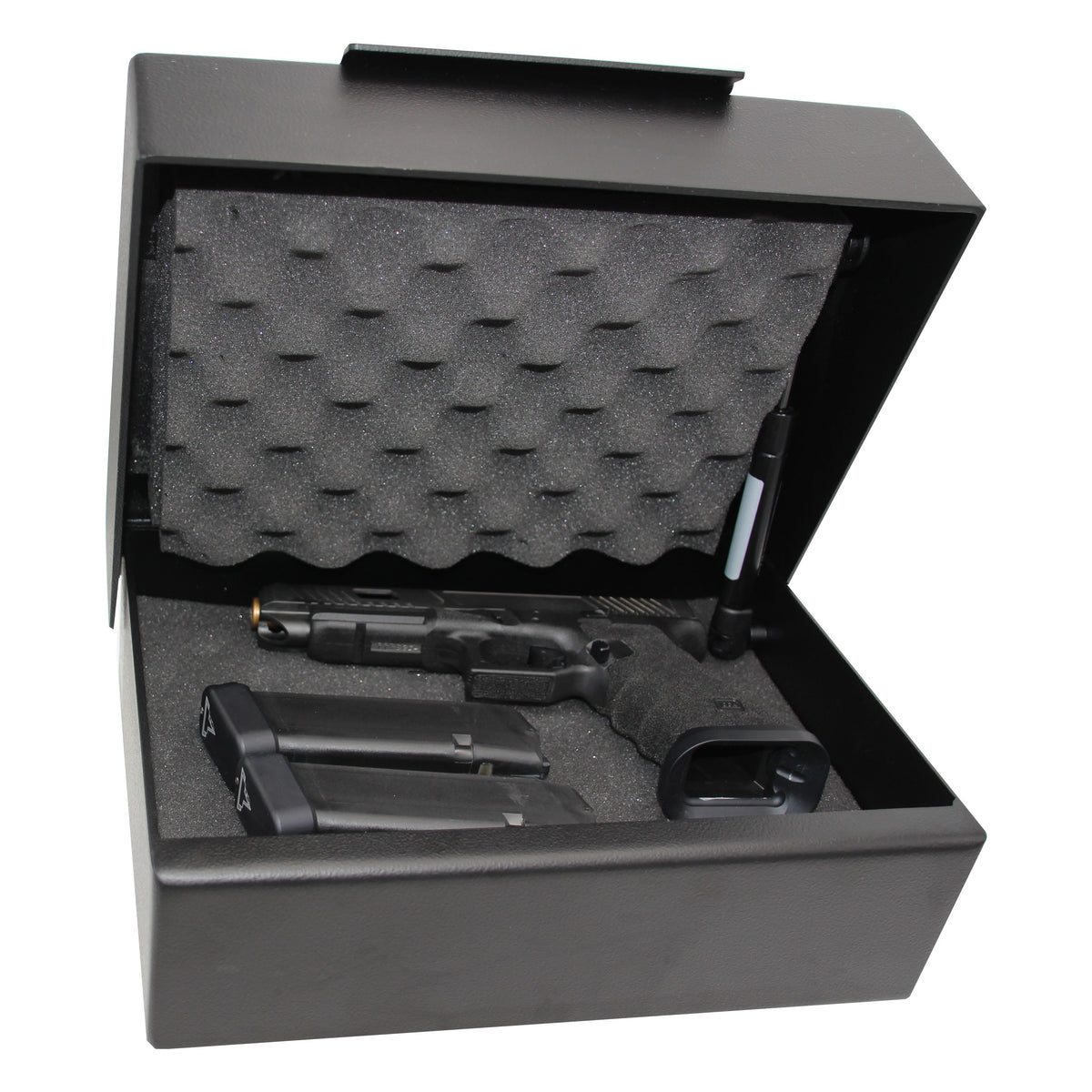V-Line Brute XD Heavy Duty Large Pistol Safe with Heavy Duty Lock Cover 1394-S-FBLK XD